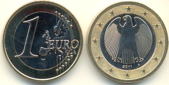 1 euro 2011 a deutschland course coin unc