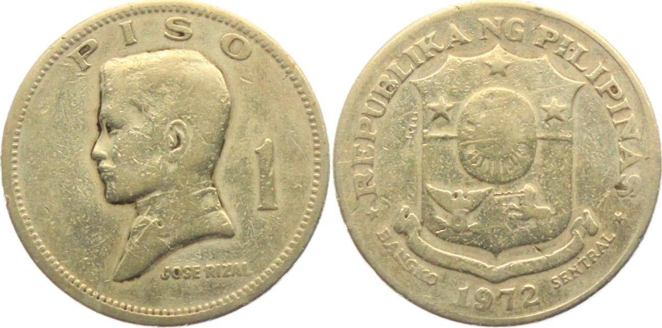 1 piso 1972 philippinen rizal vf